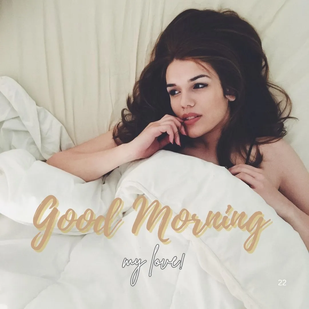 Romantic Wake-Up, Good Morning Image for Him Romantic good morning images for boyfriend with woman in bed