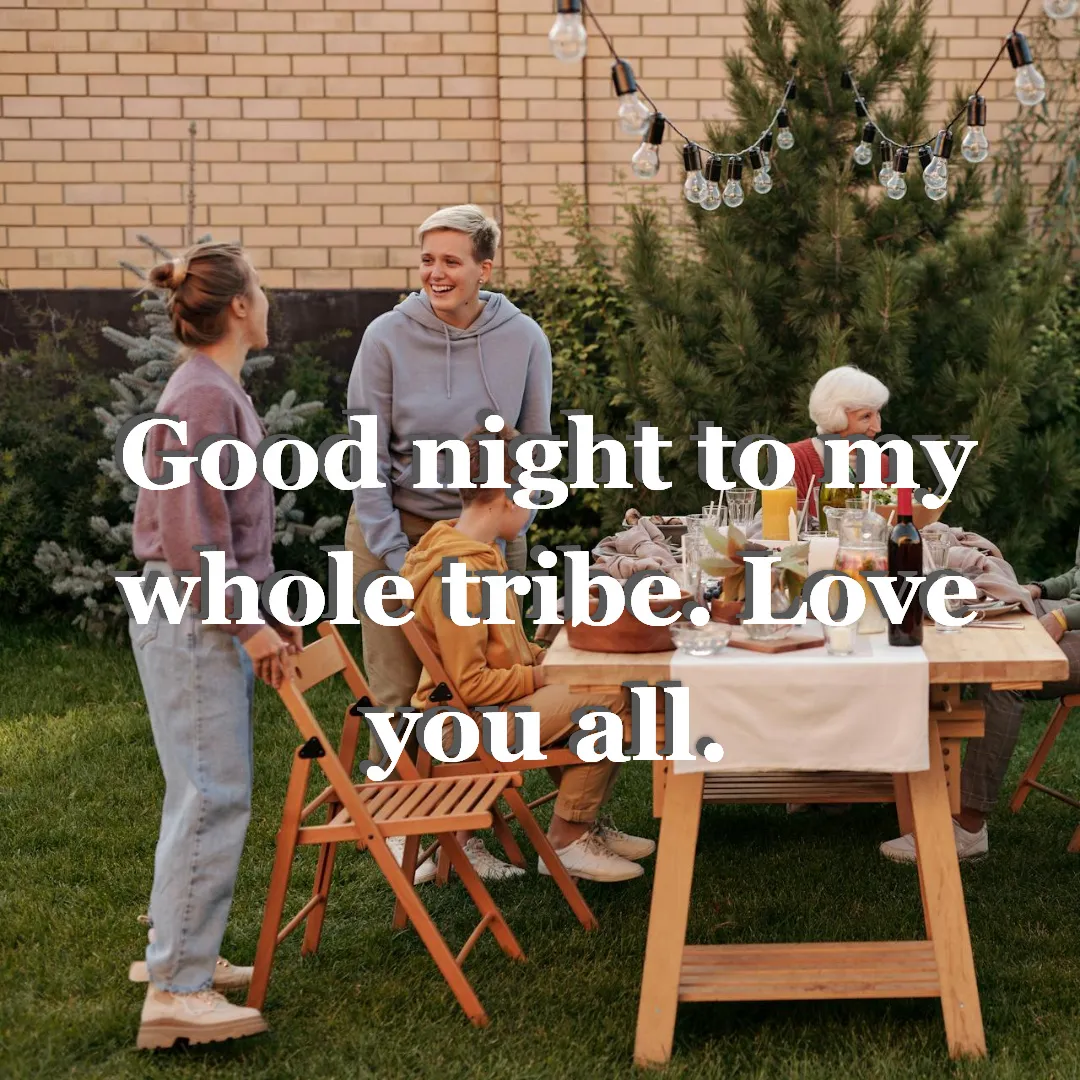 Family Group Good Night Image Group good night image for entire family