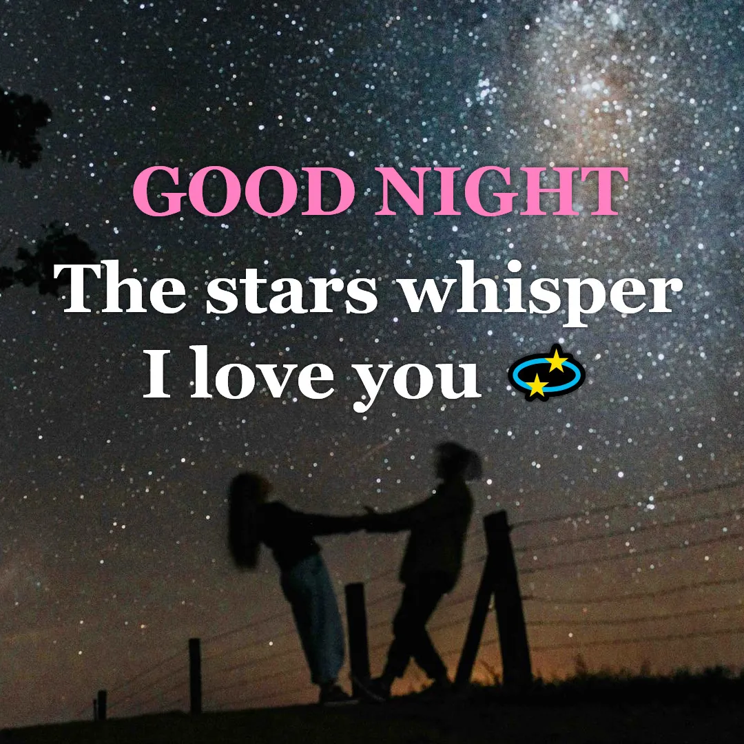 Romantic Good Night Image with love message for Boyfriend Romantic night sky with stars good night image download
