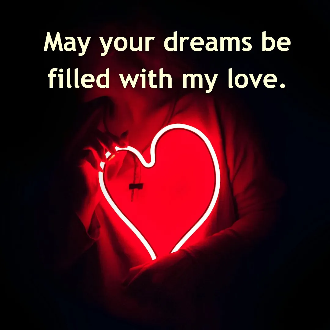 Heartfelt Message β Good Night Image for Husband Good night message with heart symbol for husband