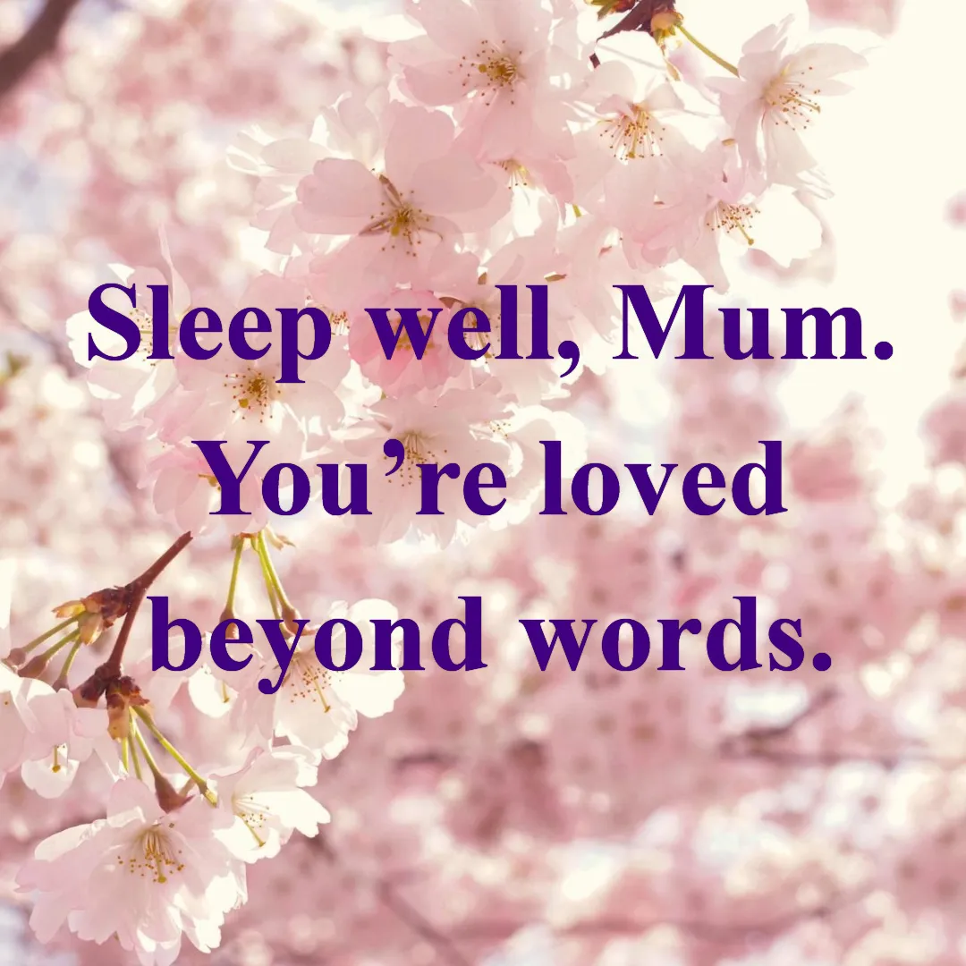Good Night Mum β Floral Wishes Good night image for mum with floral background and comforting message