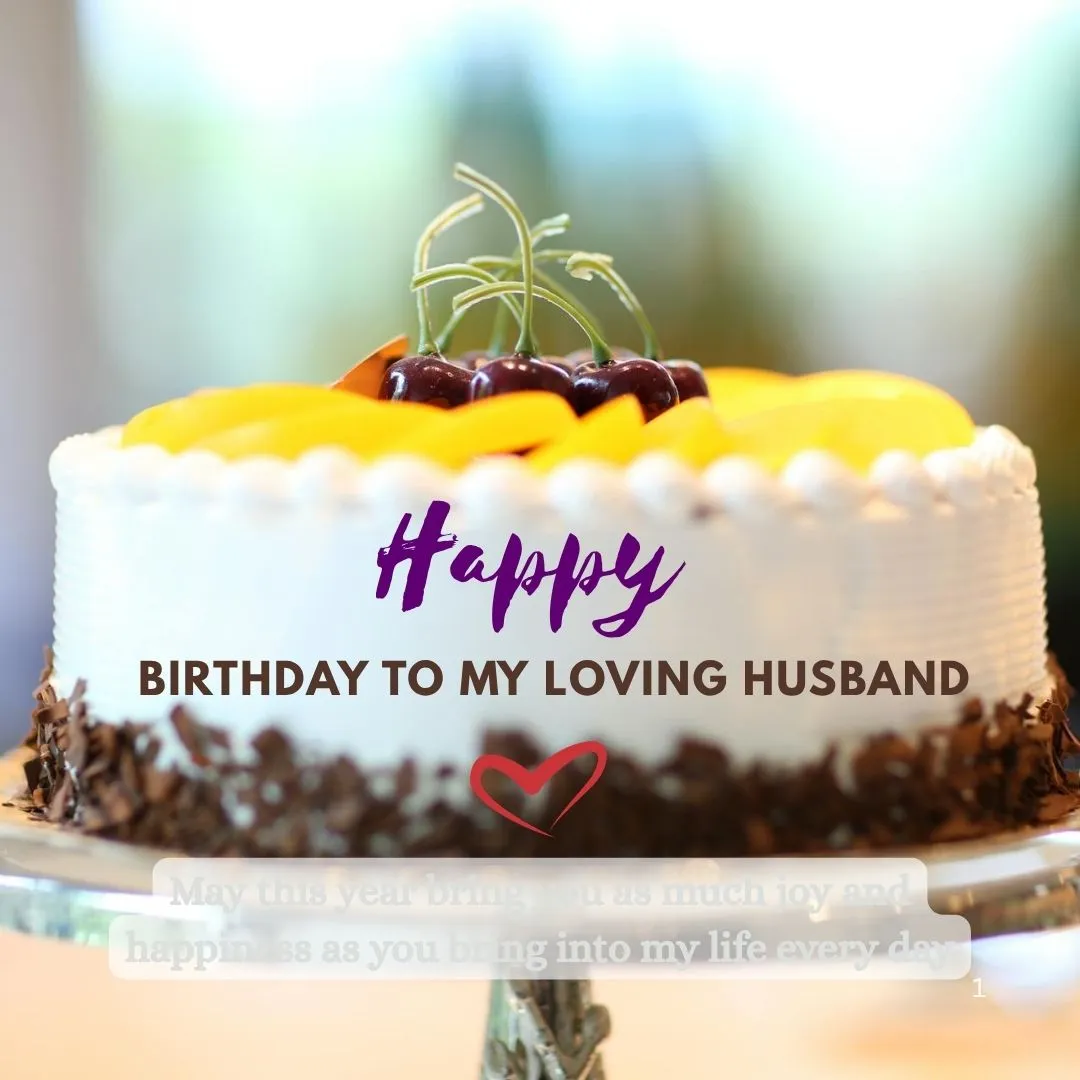 Happy birthday image for husband with cake
