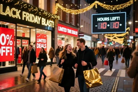 Shoppers in the UK enjoying Best Black Friday Deals, discounts and sales offers