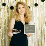 Happy Birthday, My Gentleman! Black and gold elegant birthday image for husband