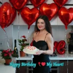 Happy Birthday, My Heart! Romantic heart balloons birthday image for husband